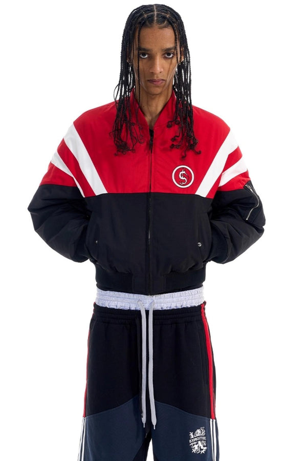 Contrast Cotton Bomber Jacket