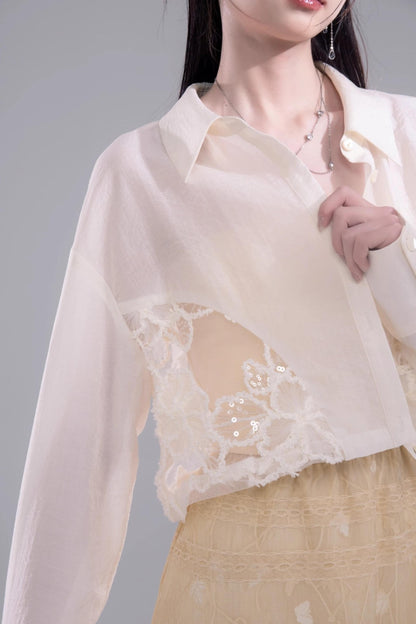 Belle Lace White Shirt