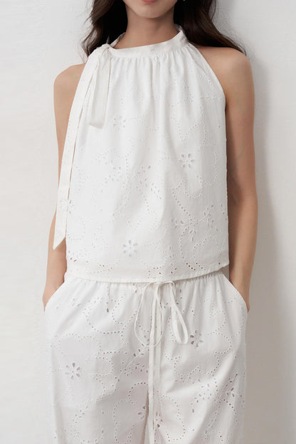 Resort Cut-Out Jacquard Camisole