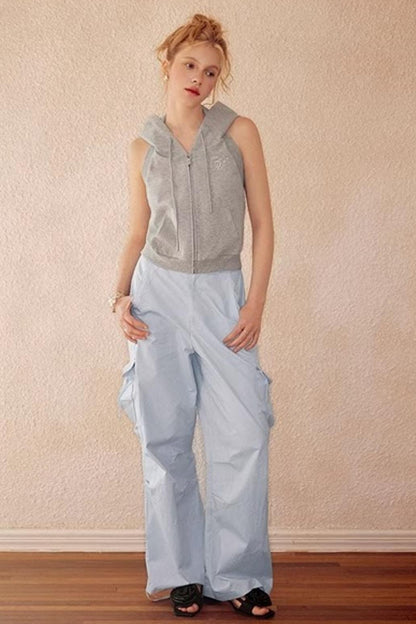 Wide-Leg Work Pants