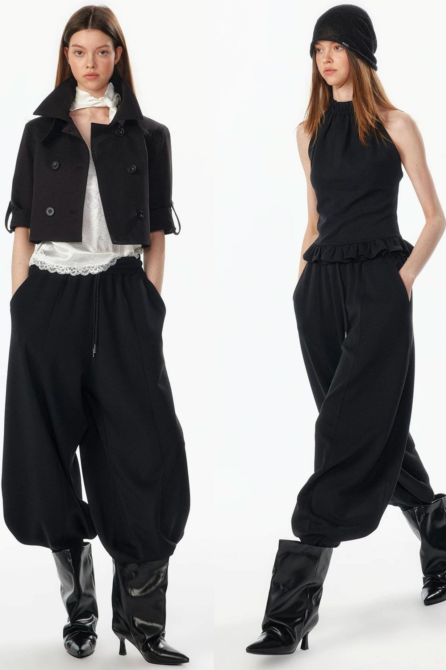 Lantern Cut Jogger Pants
