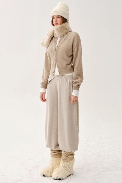 Alpaca Wool Embroidered Cardigan