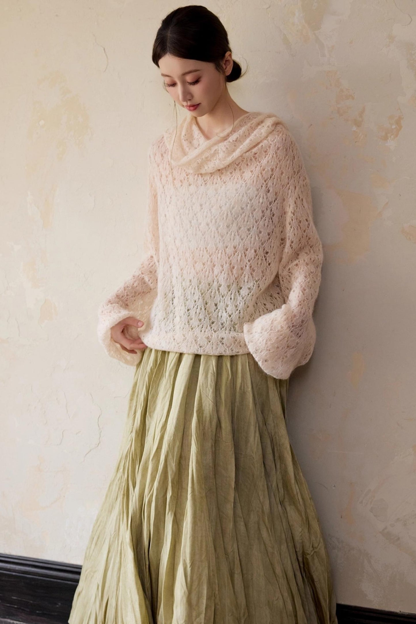 Alpaca Hooded Mohair Sweater