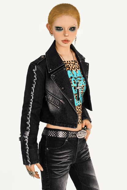 Molly Retro Spice Denim Short Jacket