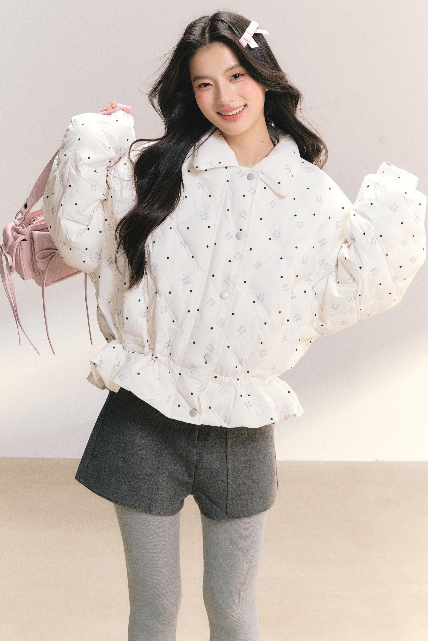 Lace Collar Down Jacket