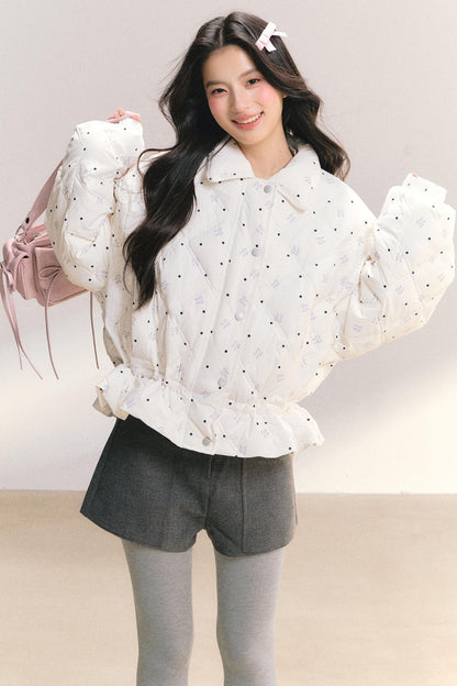 Lace Collar Down Jacket