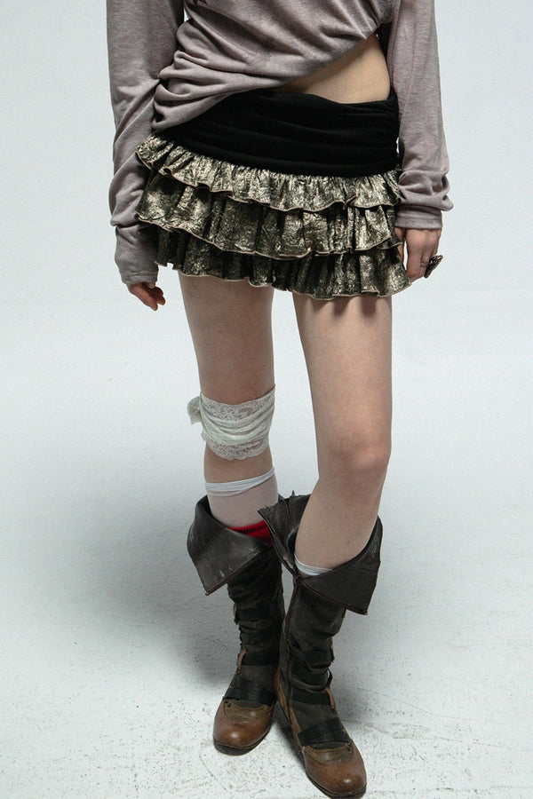 Romance Satin Layered Skirt