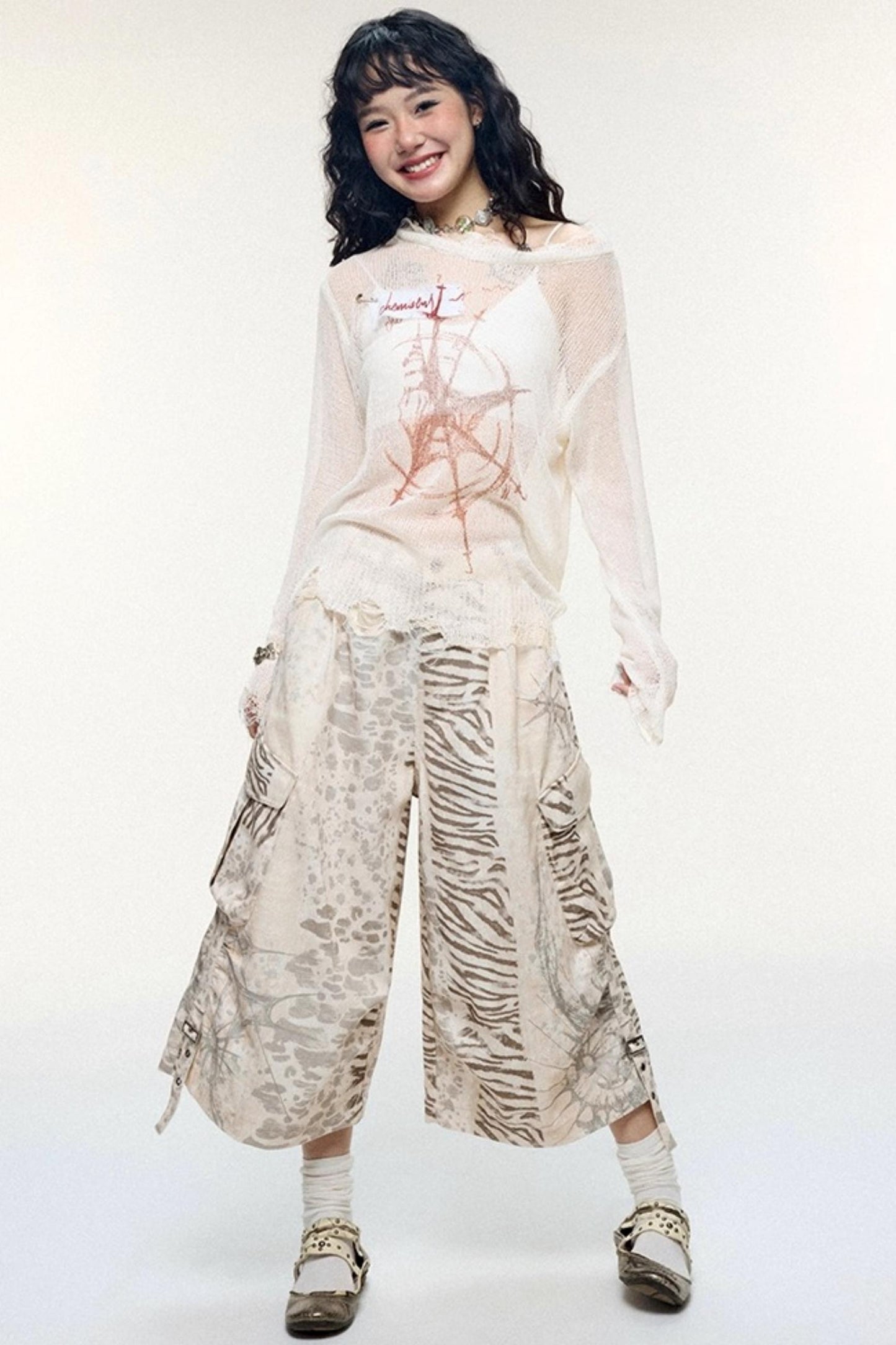 Dual-Tone Strapless Blouse