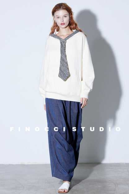 Herringbone Hooded Winter Top