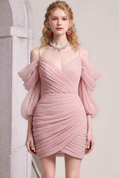 Romantic Ruched Off-Shoulder Dress