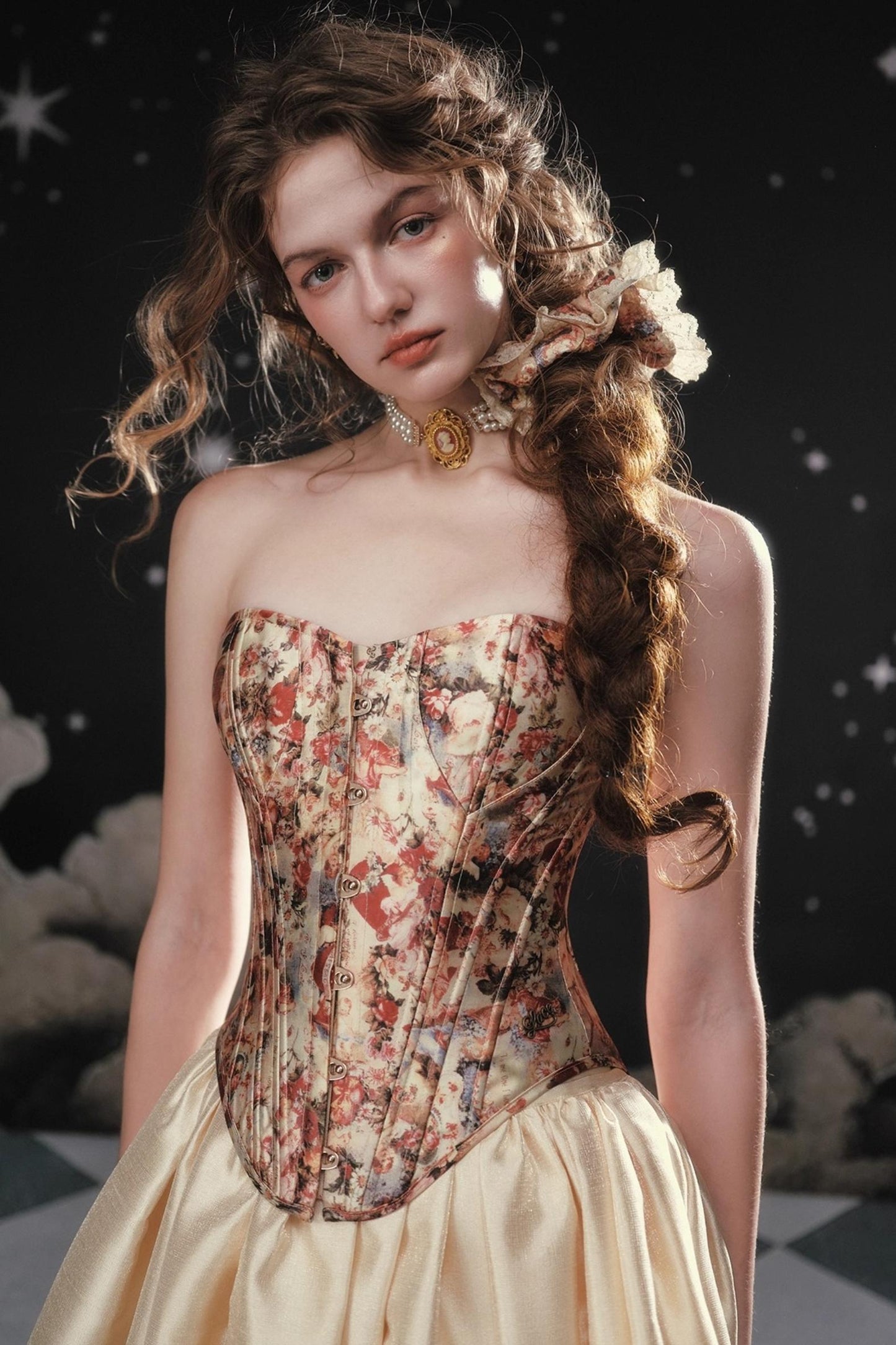 Pinch Waist Corset Skirt Dress Set-Up