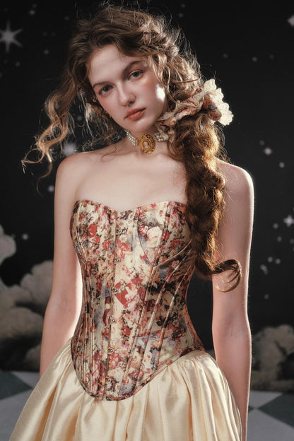 Pinch Waist Corset Skirt Dress Set-Up