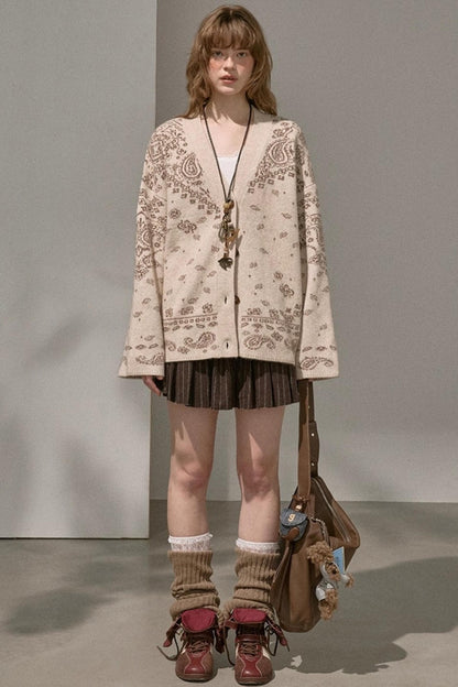 Premium V-Neck Knit Cardigan