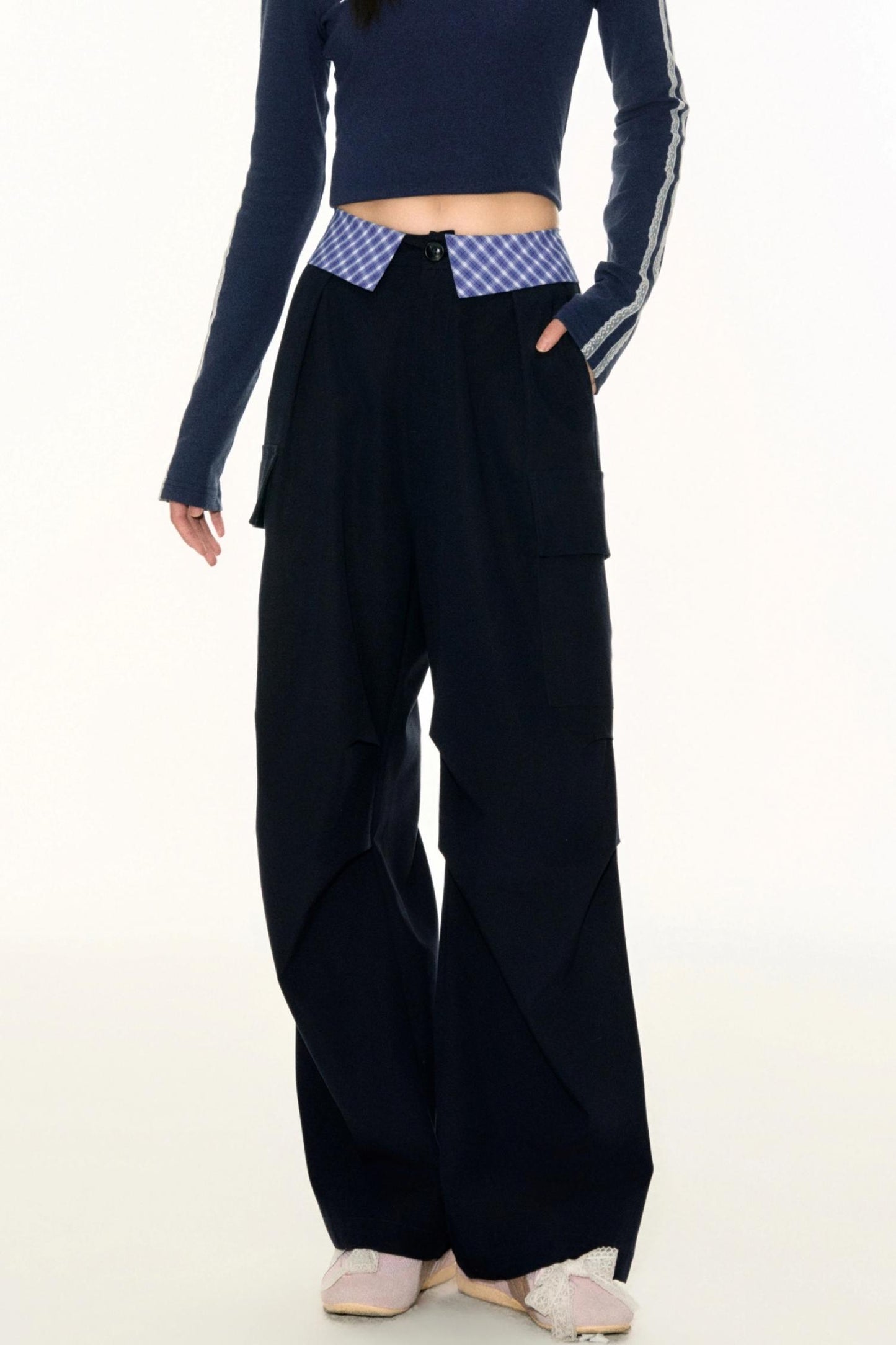 Blaue Cargohose