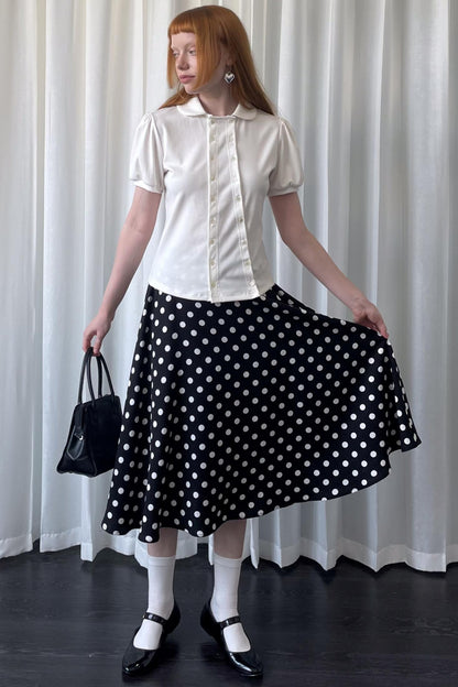 Lantern Sleeve Polo Tee