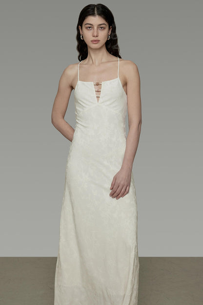 Sleeveless Halter Maxi Dress