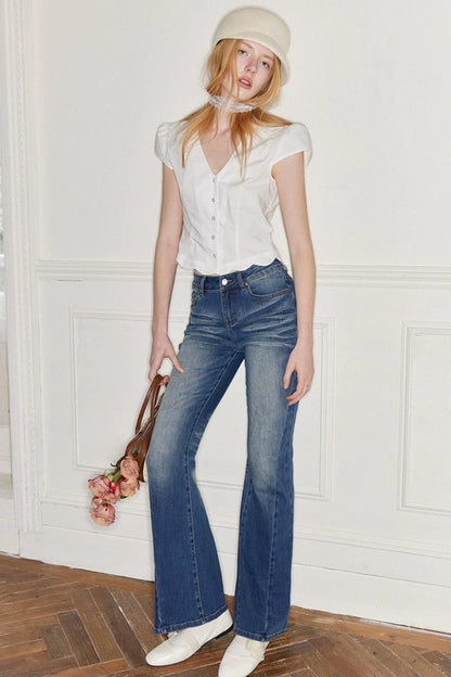 Petal Wave Hem Blouse