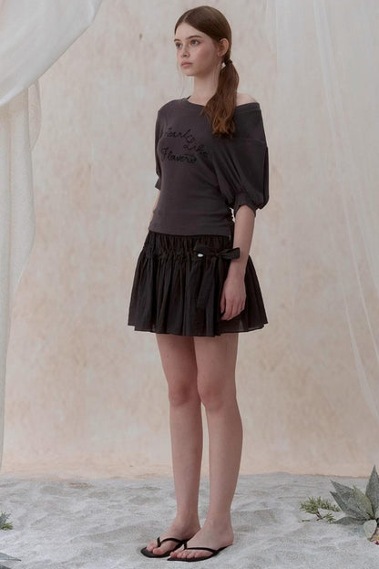 Sweet Bow A-line Mini Skirt