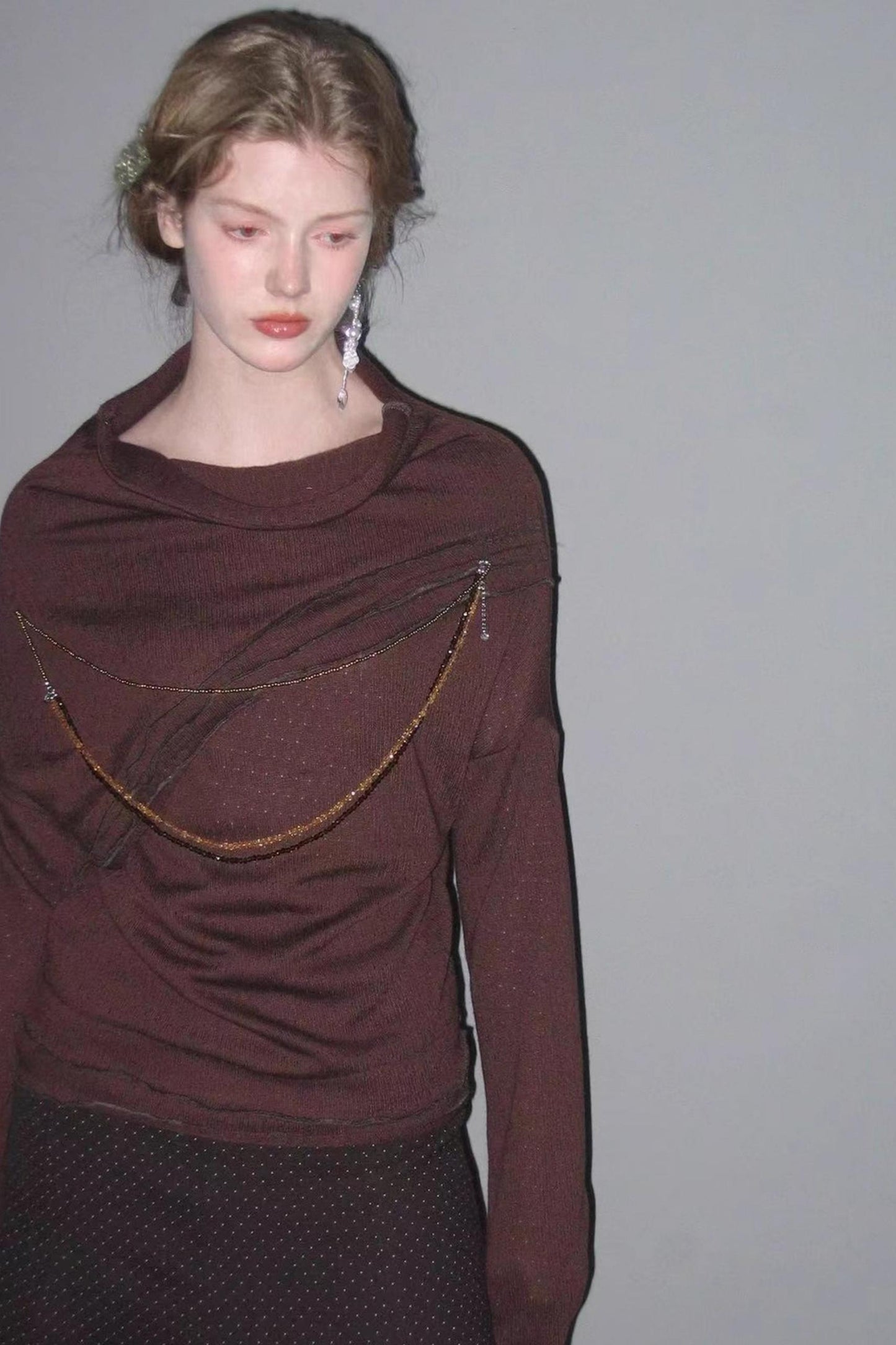 Off-Shoulder Knit Sweater