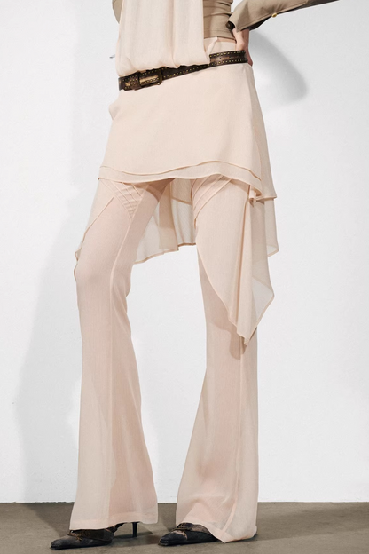 Chiffon-Rüschenrockhose