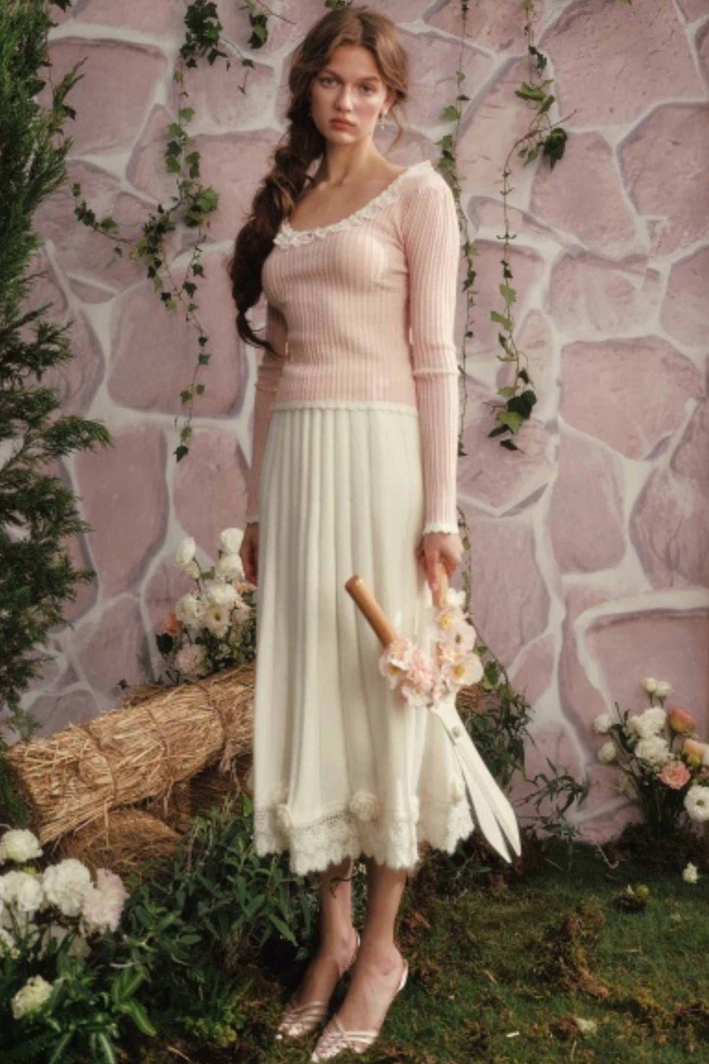 Lacemade Knitted Long Skirt