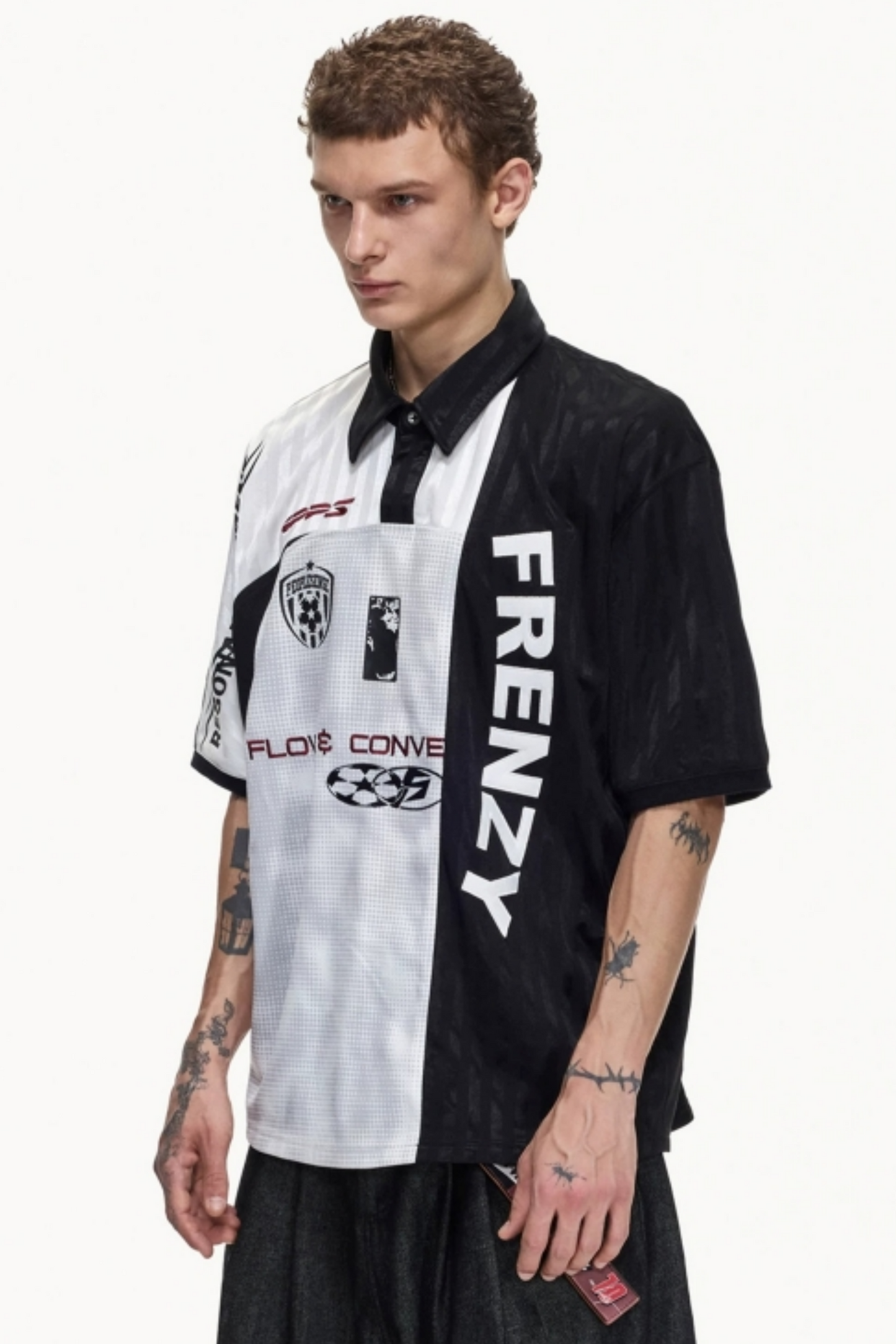 Restructured Jersey Polo Top
