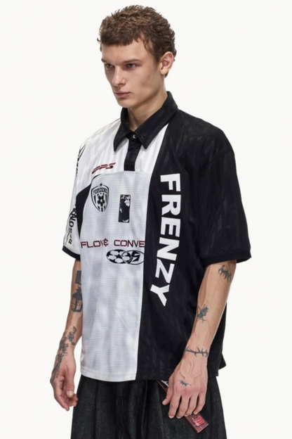 Restructured Jersey Polo Top