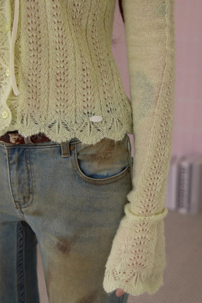 Sweet Lace Knitted Sweater