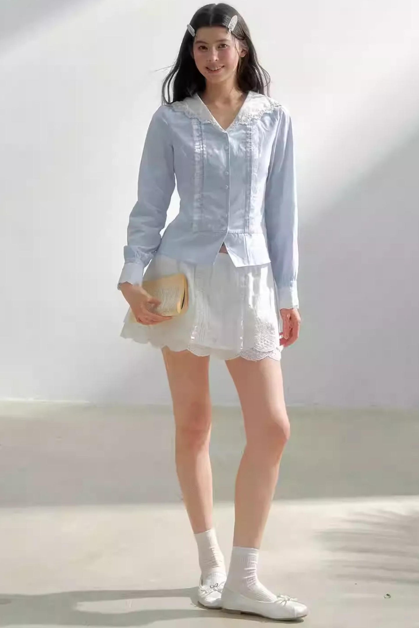 Sea of Spring Embroidered Shirt