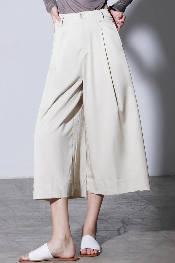 Cool Tencel High-waisted Wide-leg Pants