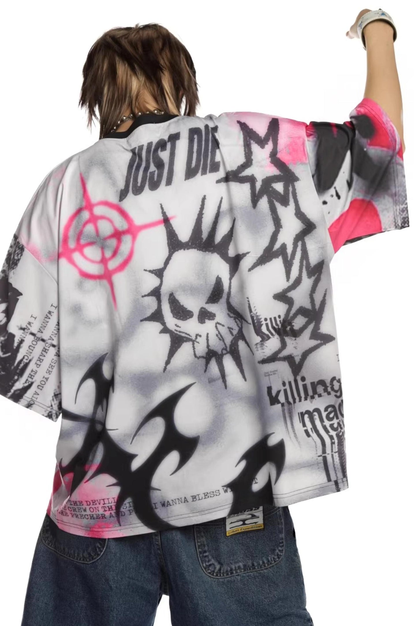 Graffiti Print Oversized T-Shirt