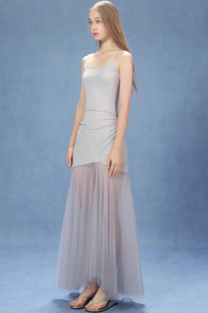 Halter Mesh Slim Dress