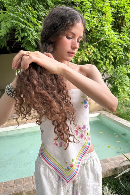 Lace Floral Headband & Scarf Set