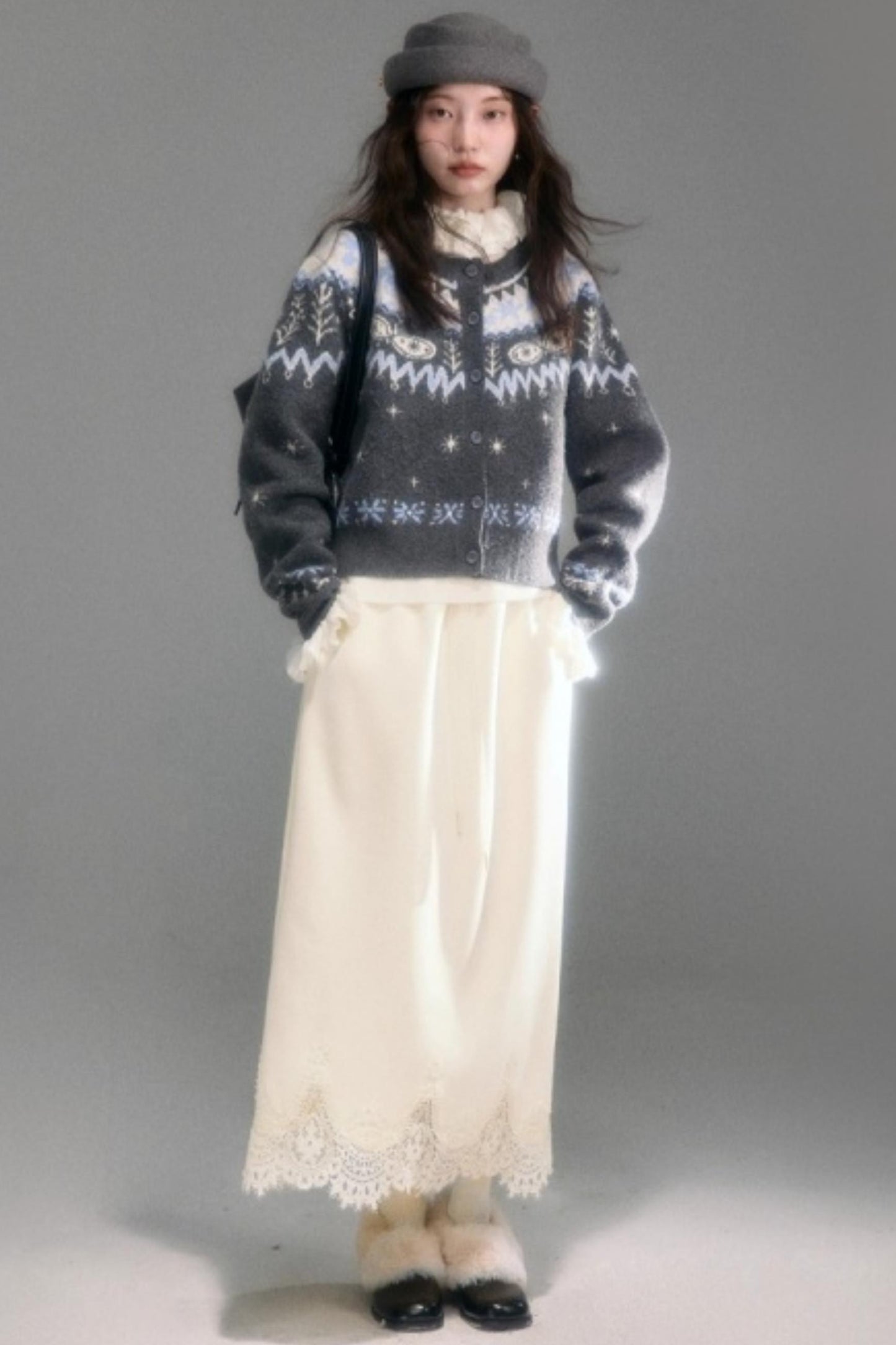 Velvet Floral Knit Top