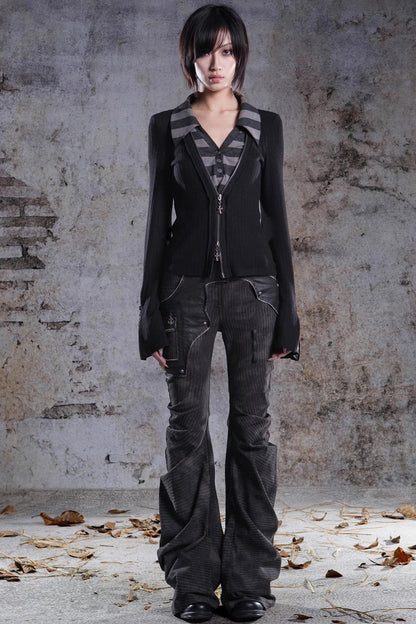 Slim Fit V-Neck Pullover Knit Top