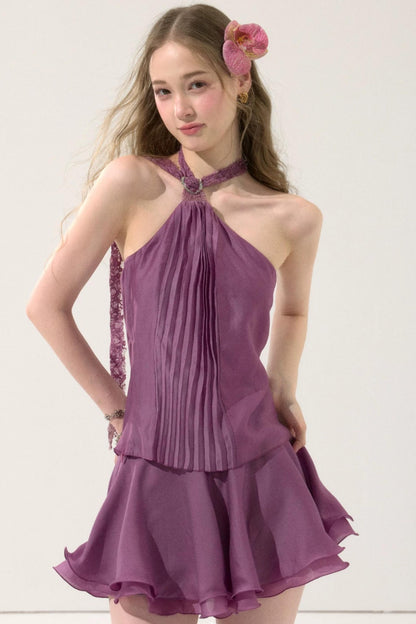 Chiffon Ruffle Skirt Set