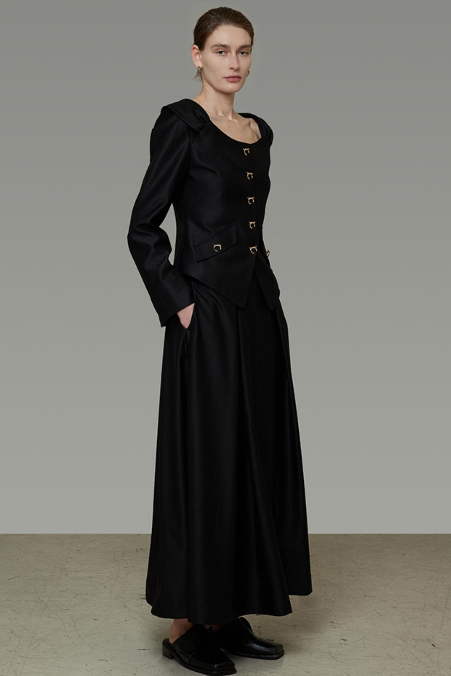 Square Neck Short Top & Skirt Set-Up