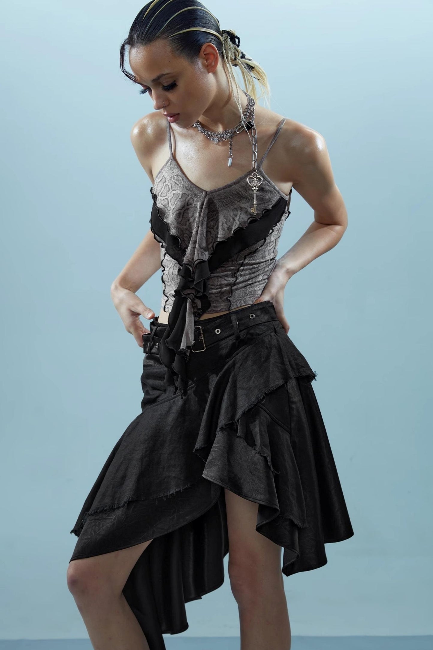 Ruffle Snake Camisole