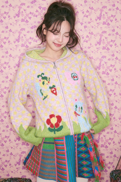 Colorful Ethnic Knitted Skirt