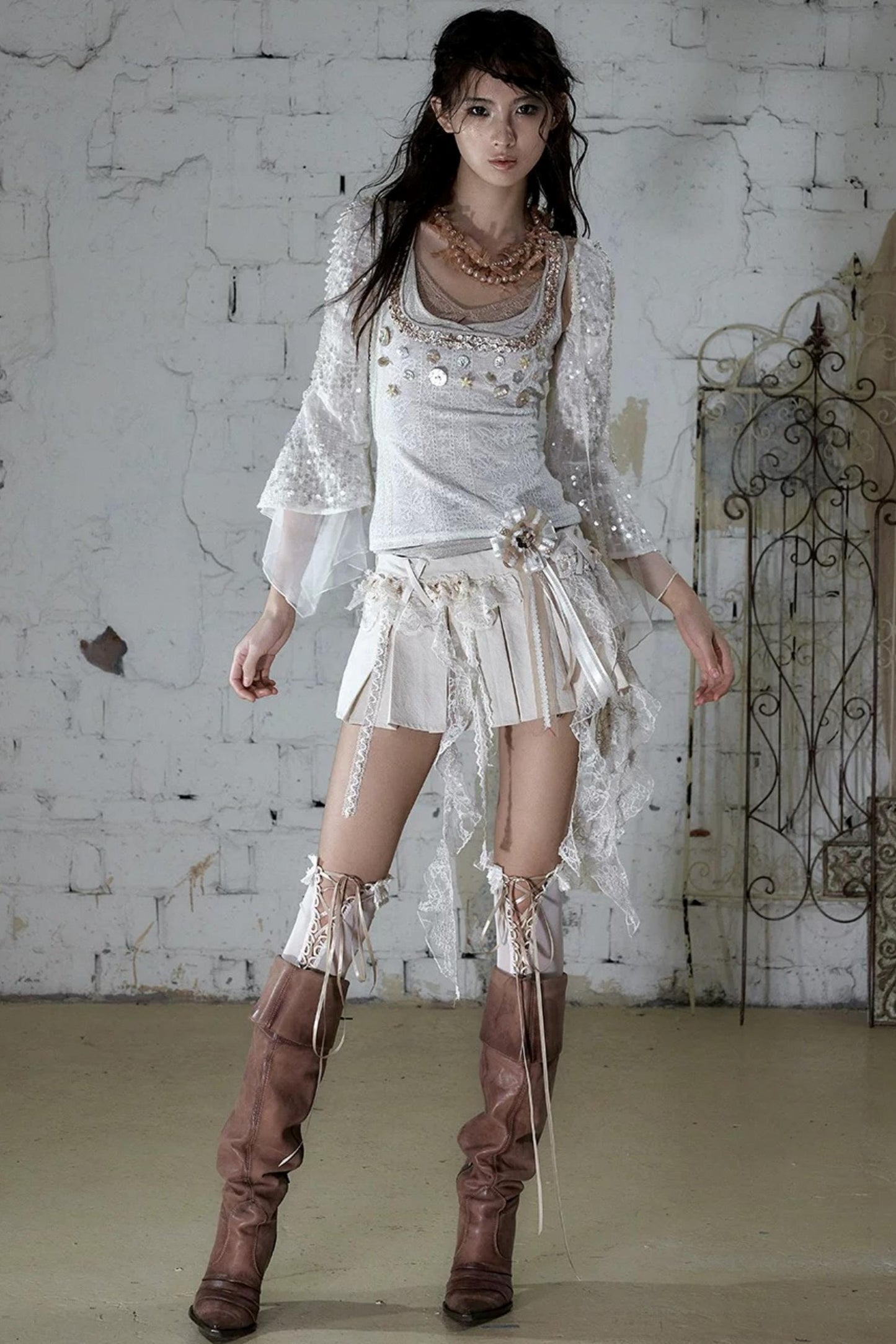 Baroque Pearl Chiffon Cover-Up