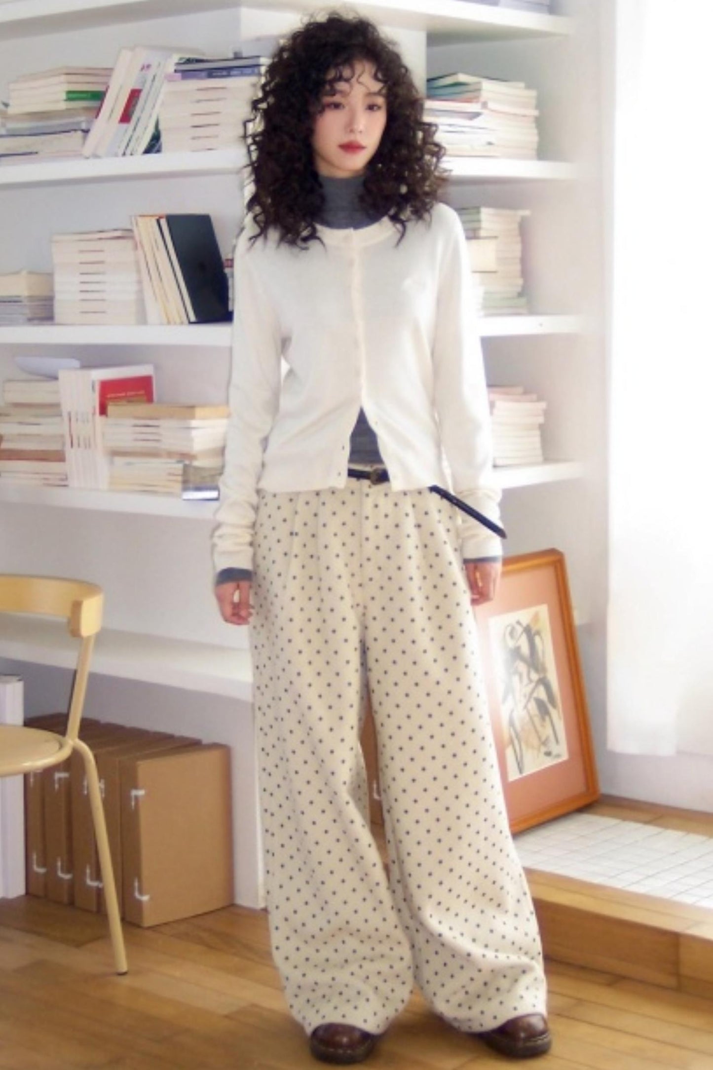 Polka Dot Woolen Pants