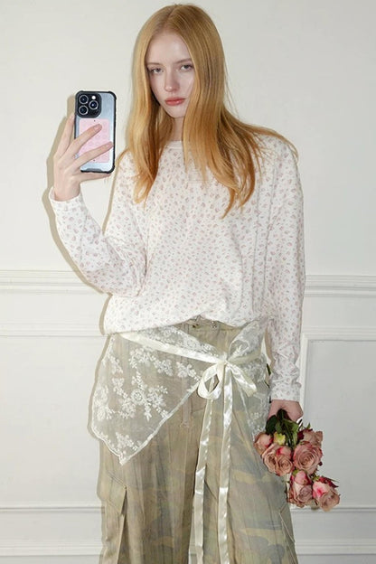 White Floral Lace Sweater
