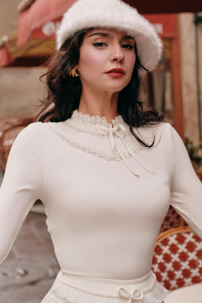 Moonlight Lace Knit Top Set-Up