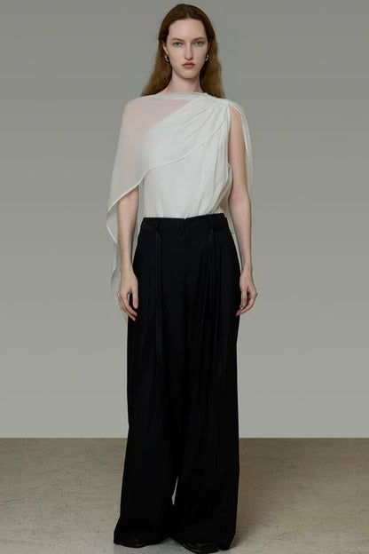 Asymmetrical Ribbon Top
