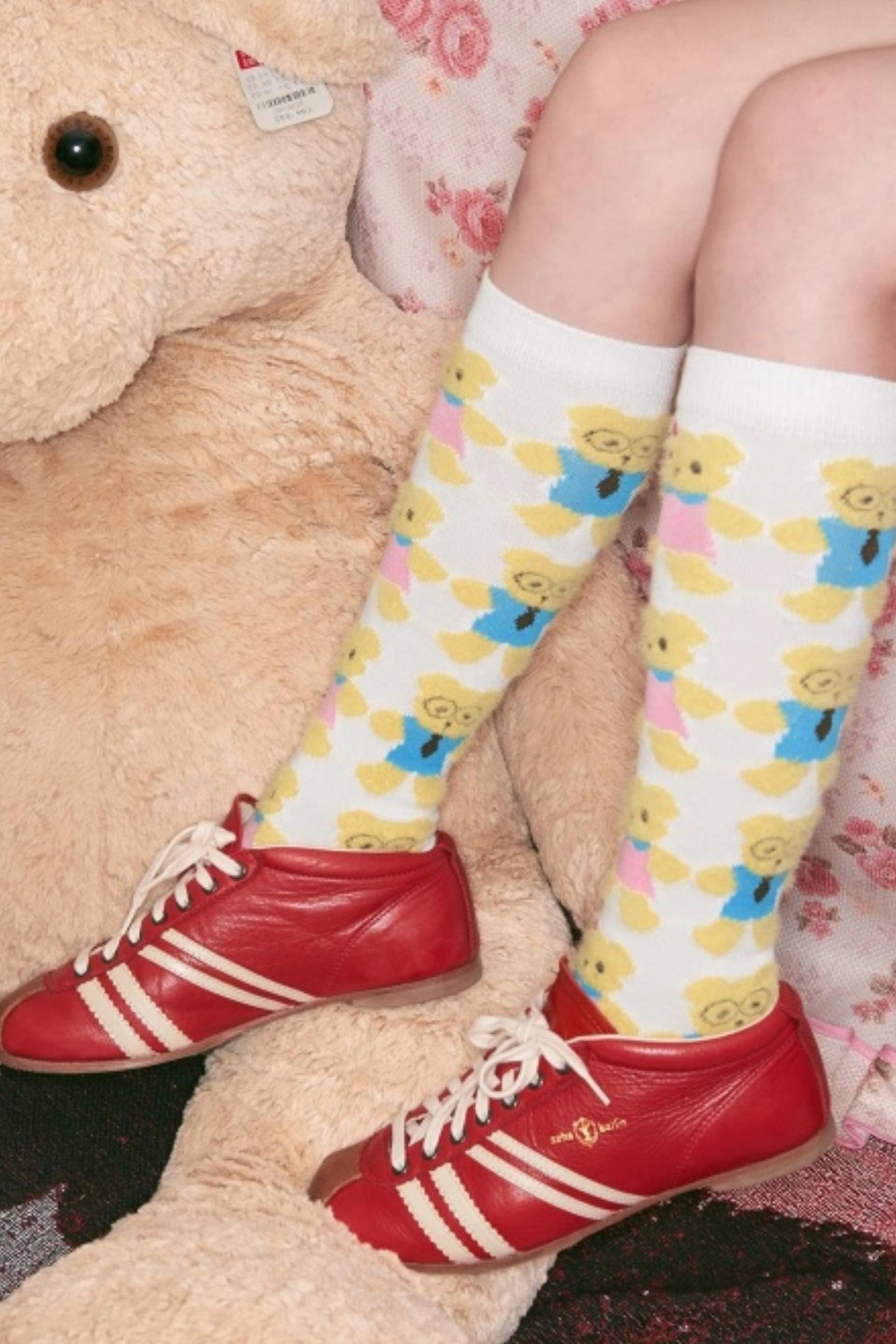 Bear Plush Knitted Socks