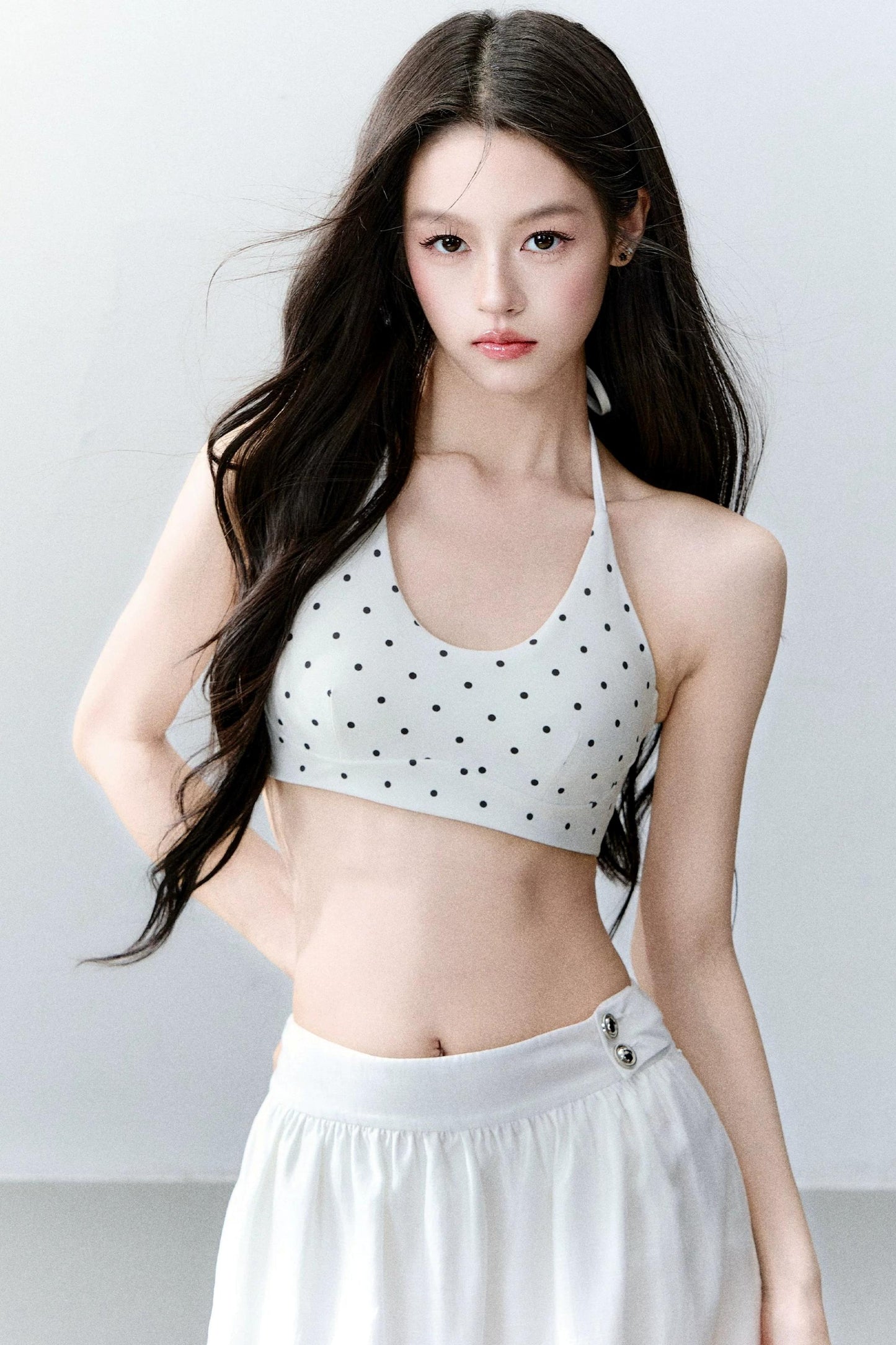 Polka Dot Backless Top
