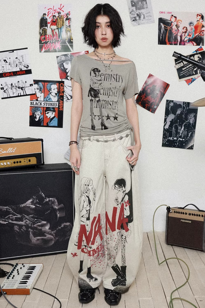 Ripped Off-Shoulder Blouse