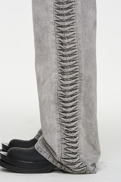 Relaxed Straight Denim Trousers