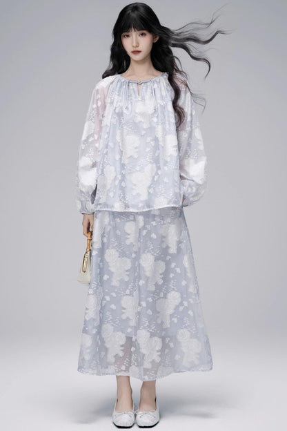 Autumn Jacquard Skirt Set