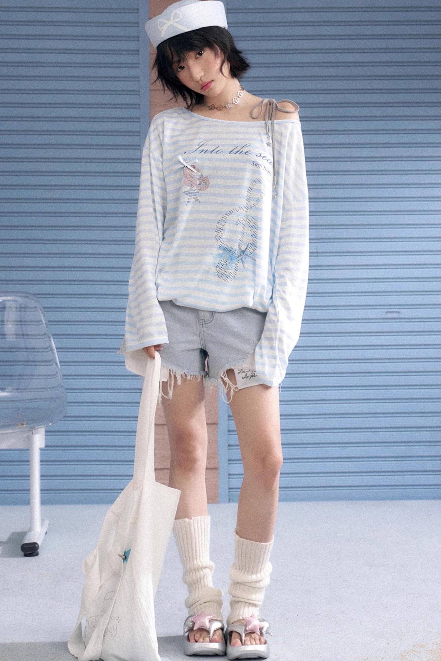 Ocean Striped Summer Smock Set-Up